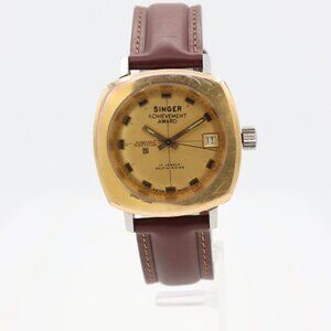 Vintage 35mm LeJour Jurvac Compressor Men's Automatic Wristwatch Singer Award